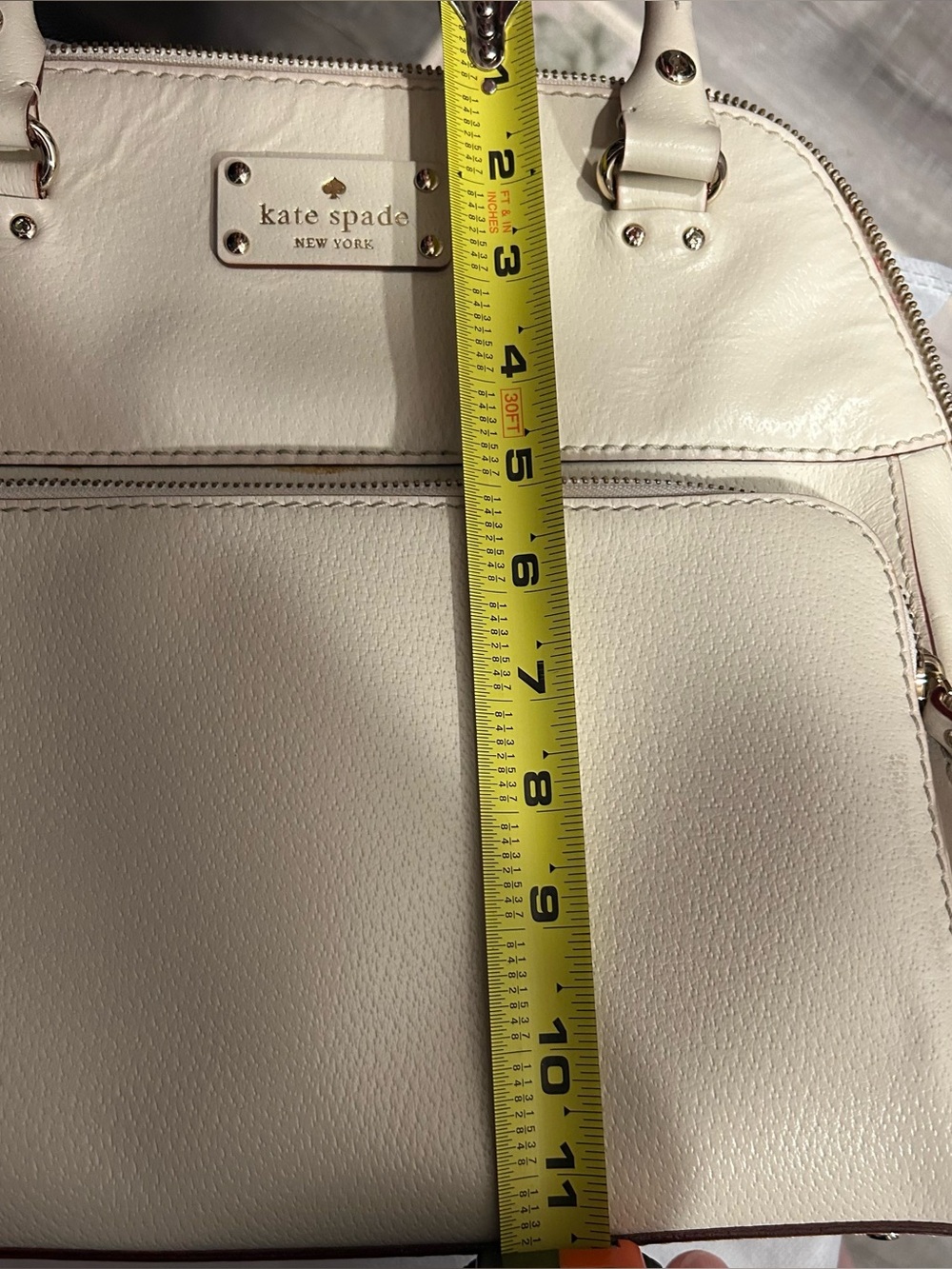 Kate Spade Cream Leather Satchel with Matching Wallet - Picture 10 of 10
